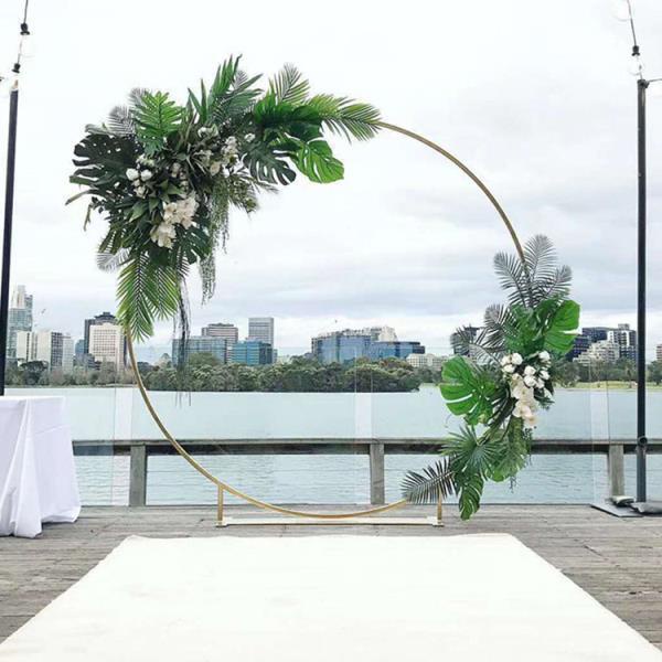 Wedding Props Wrought Iron Ring Stage Background Decoration Wedding Arch  Flower Door Shelf Wedding Props Scene Layout | Shopee Malaysia