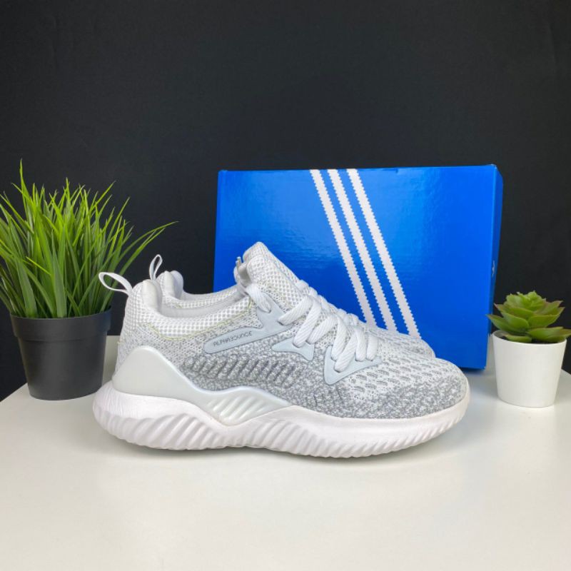 ADIDAS ALPHABOUNCE BEYOND ( All White ) | Shopee Malaysia