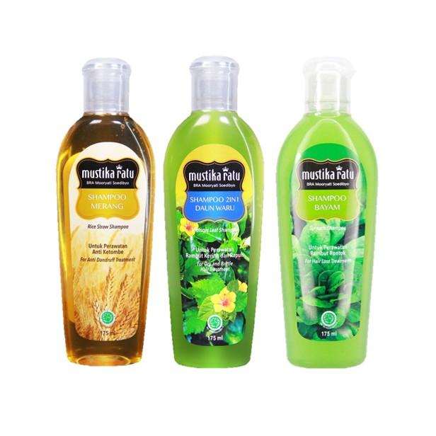 MUSTIKA RATU SHAMPOO (BAYAM, DAUN WARU, MERANG) 175ml