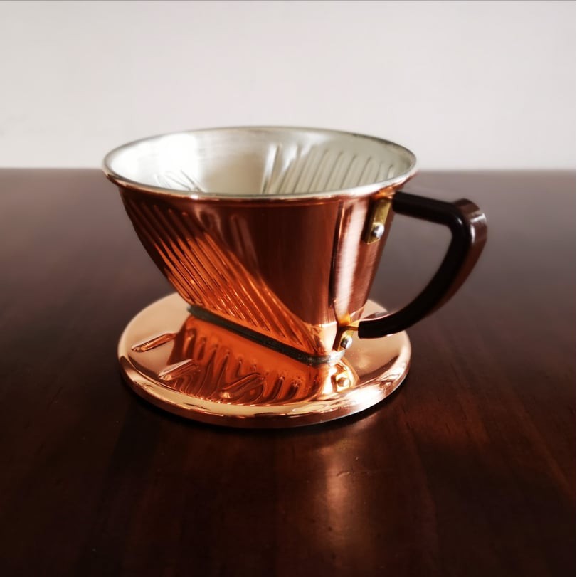 Kalita 101 Copper Based 3 Holes Filter Cup Fan Shaped Dripper Shopee
