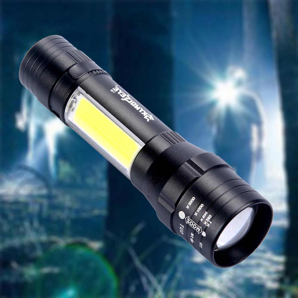 4-Mode Flashlight LED T6 Telescopic Zoom USB Rechargeable Torch Outdoor 18650 JG
