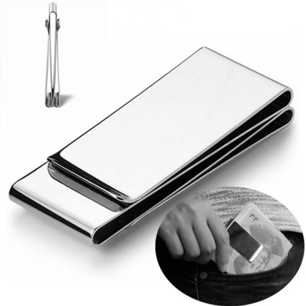 Wallet Clamp Clips Pocket Money Clip Stainless Steel Credit Card Holder Metal