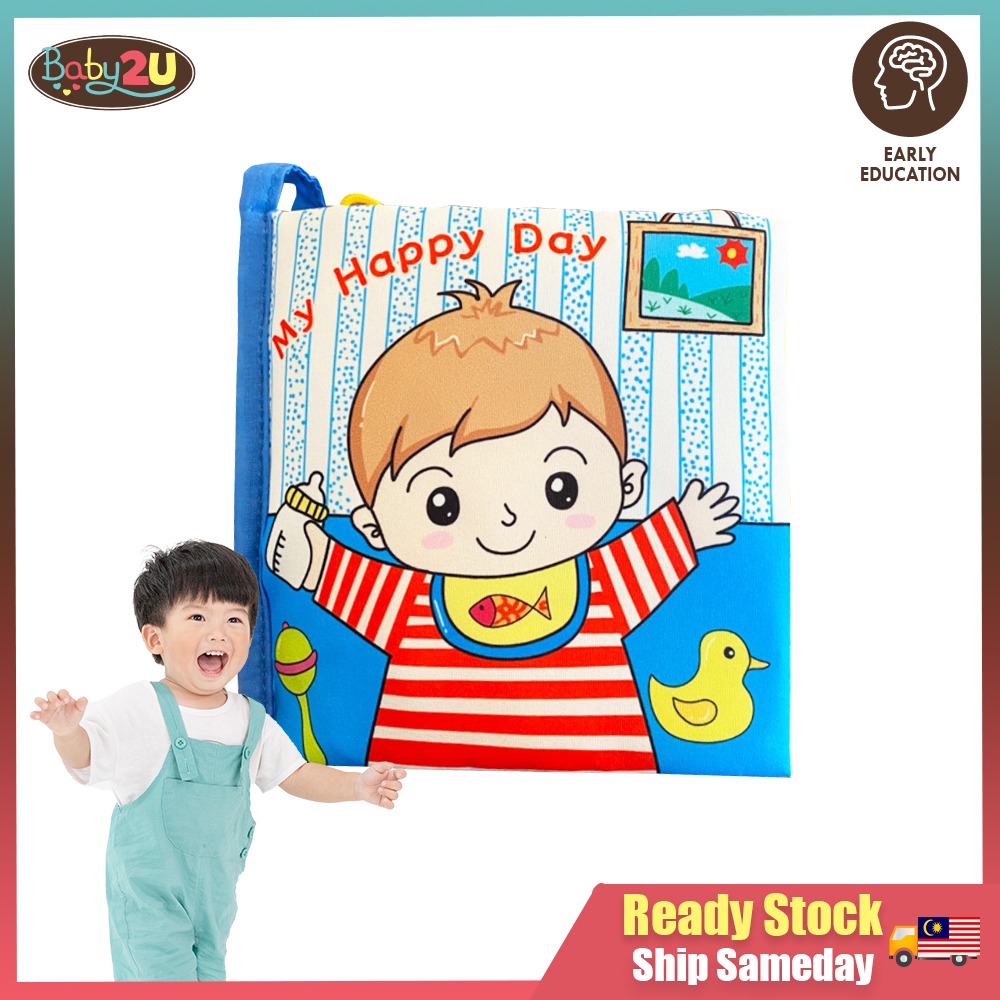 Infant Baby Soft Book Early Learning Cartoon Baby Kids Cloth Book-My Happy  Day | Shopee Malaysia