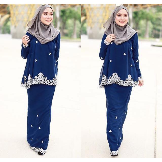  Baju  Kurung  Doll Saree  Navy Blue READY STOK FREE SHIPPING 