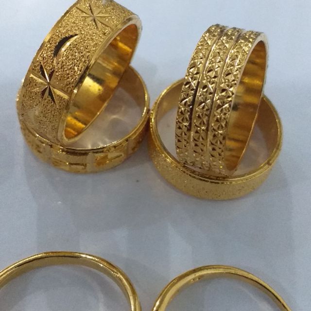  Cincin  belah  rotan  bercorak cop 916 Shopee Malaysia