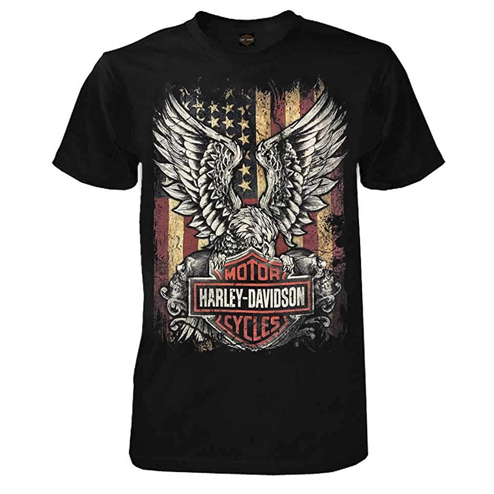 Harley Davidson Men S Custom Freedom Short Sleeve Crew Neck T Shirts Plus Size Apparel Birthday Gift Shopee Malaysia