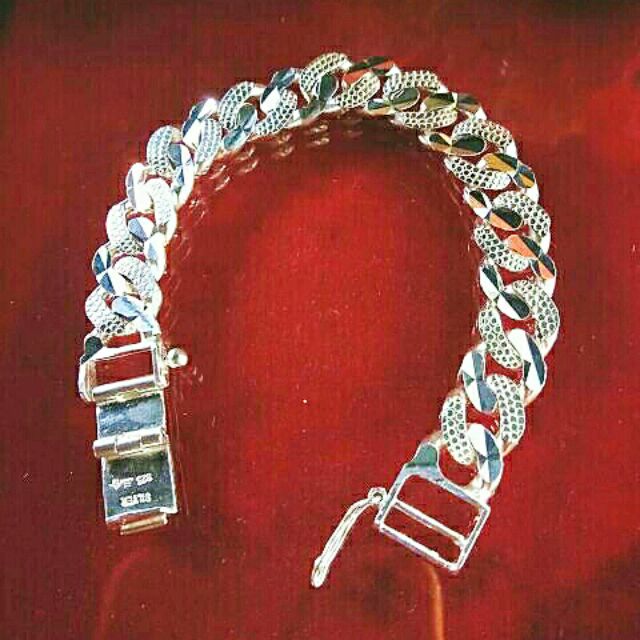 Bangle Budak Ori Pure Silver 925 Pasir Sinar T280p 10mm 145mm Shopee Malaysia