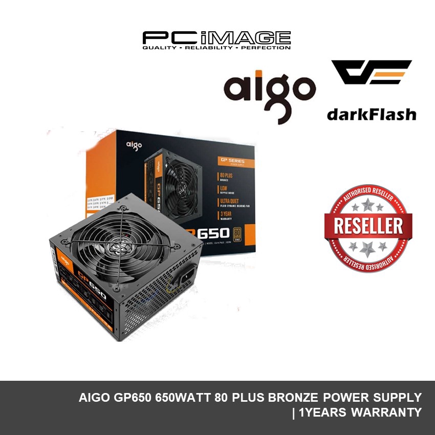 AIGO GP650 650WATT 80 PLUS BRONZE POWER SUPPLY - AIGO-GP650