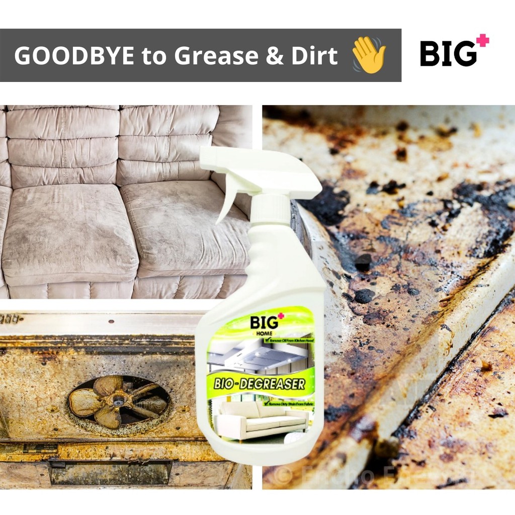 BIG BioDegreaser 500ml Remove Dirt Tough oily Stain Grease Couch Sofa