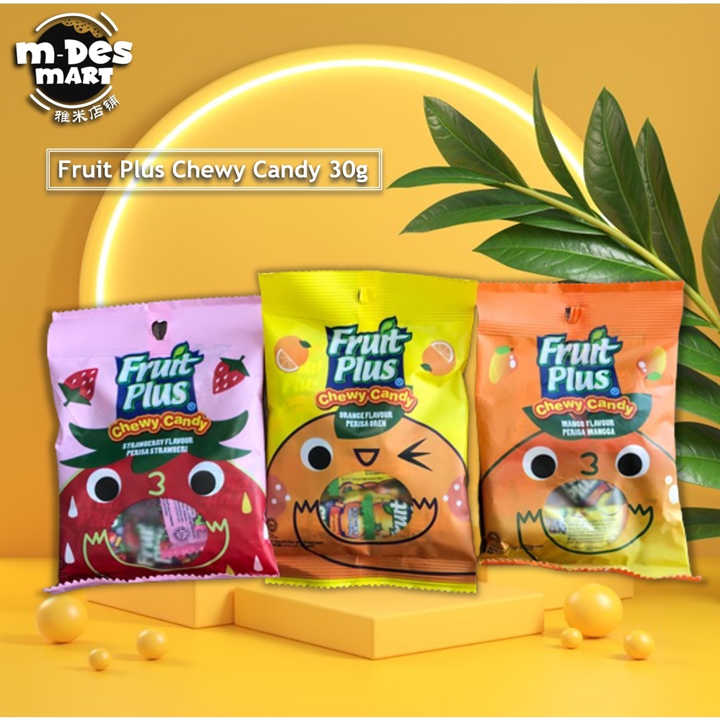 Fruit Plus Chewy Candy 30g Mango Flavour / Orange Flavour