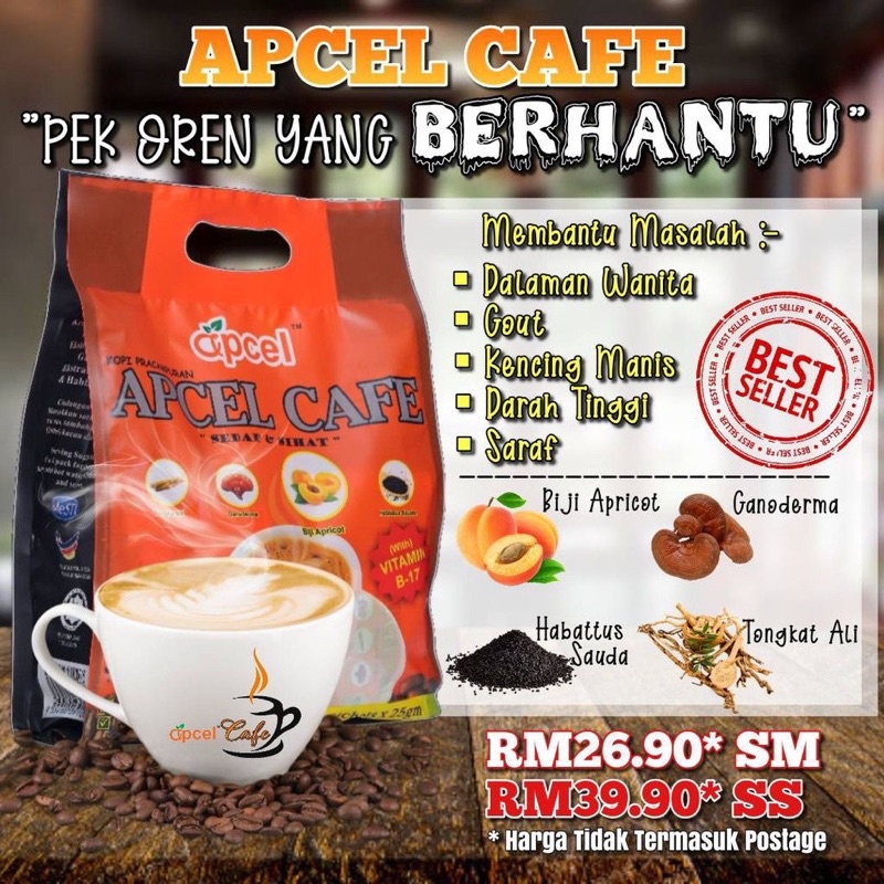 Ready Stock Apcel Cafe Kopi Apcel Coffee Original Produk Original Instant Coffee Kopi Segera Shopee Malaysia