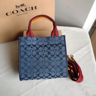 coach chambray tote 34