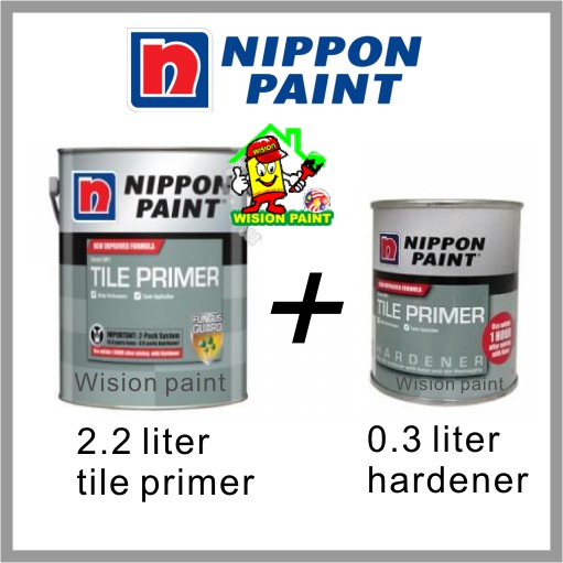 2.5L NIPPON Paint TILE PRIMER EPOXY NEW IMPROVED FORMULA & HARDENER for