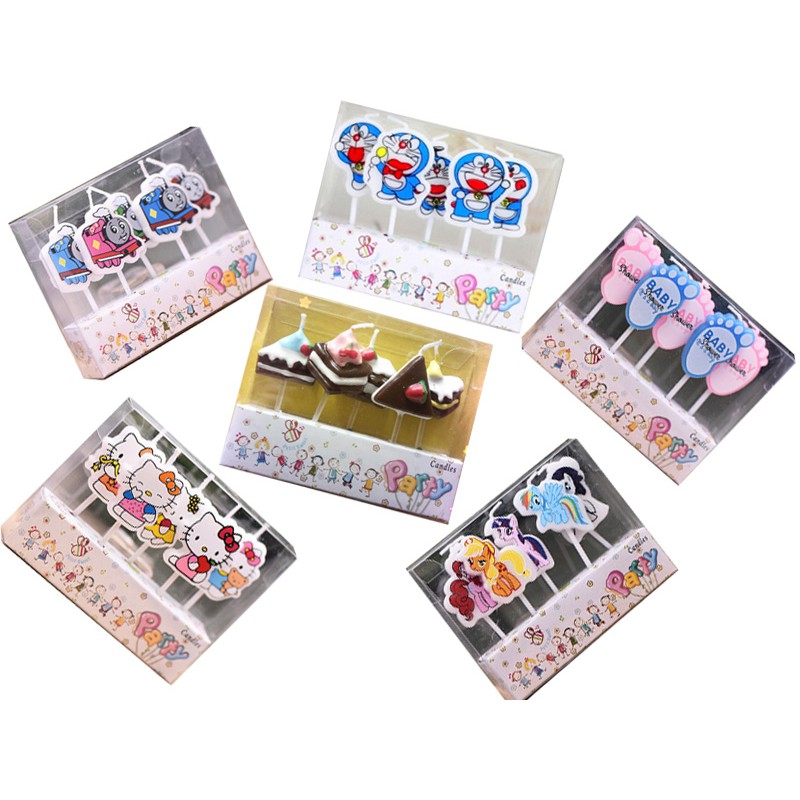 Theme Birthday Cake Decorations Candle Doraemon My Little Pony Hello Kitty Thomas Train Baby Shower Shopee Malaysia