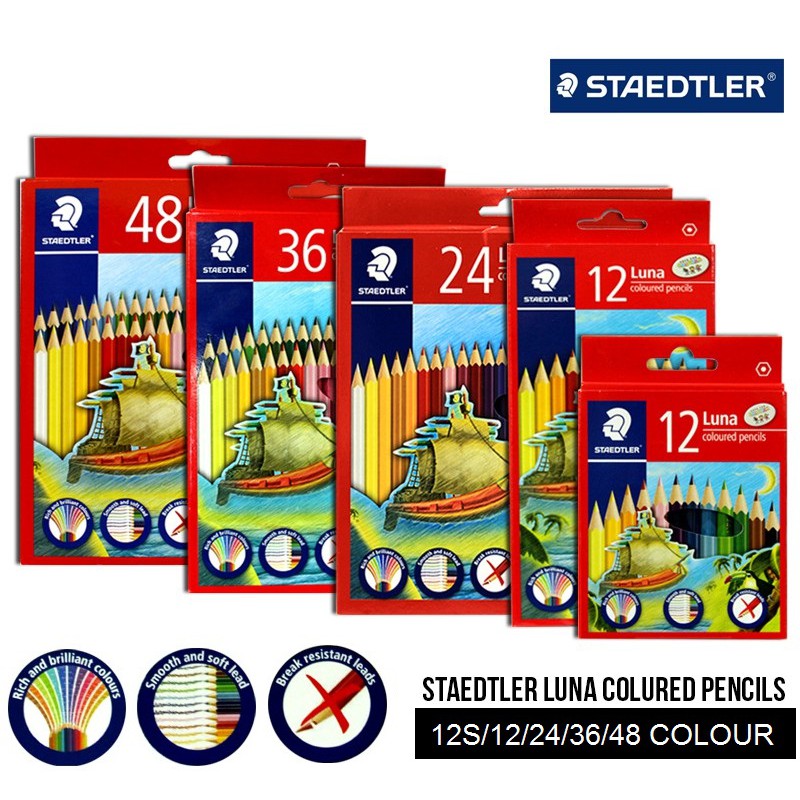 Staedtler Luna Permanent Colored Pencils 12S / 12L / 24L / 36L / 48L
