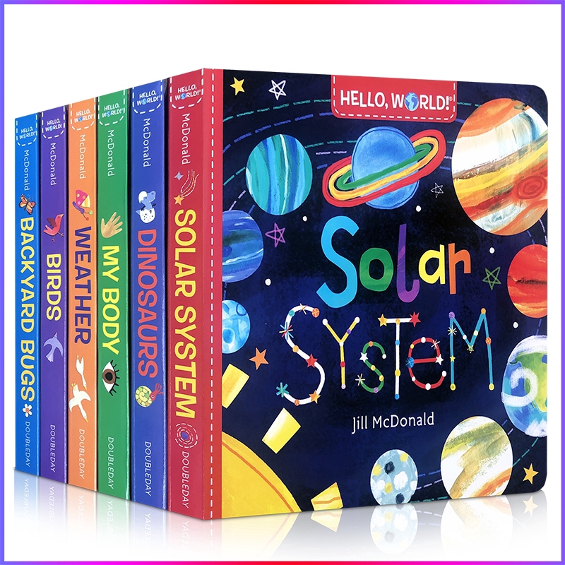 6pcs Hello World Solar System Weather Body Board Book 3 6 Years Old Children Shopee Malaysia