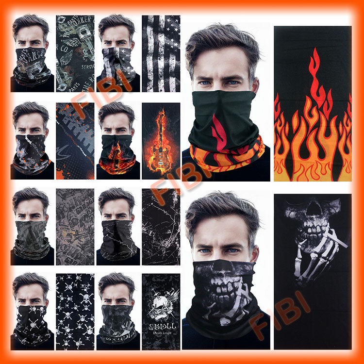 Dark Scarf Head Band Penutup Muka Key Skaf Ikat Sarung Kepala Rider Lelaki Balaclava