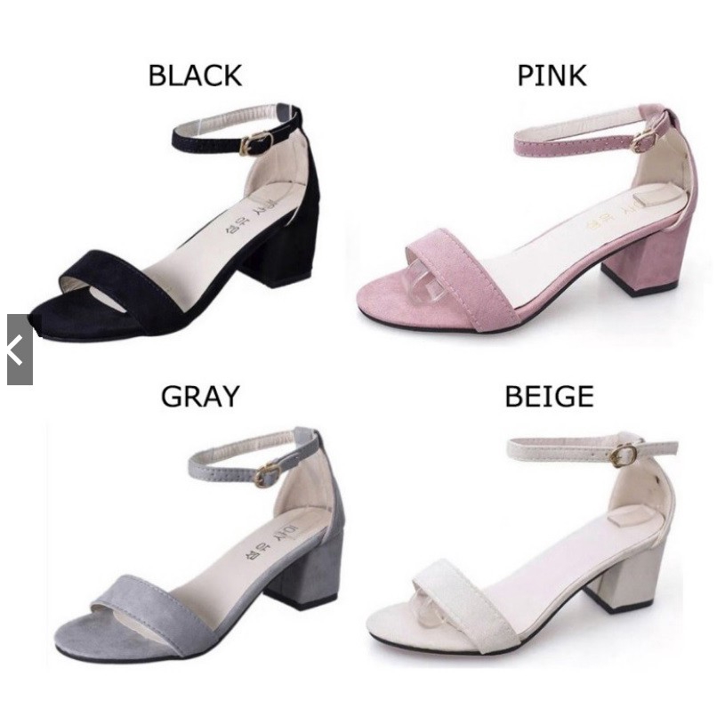 Women Elegant Thick High Heels Sandal Flat Fashion Shoe Kasut Tumit Wanita Bertutup Slippers Korean Style Wedge 凉鞋女