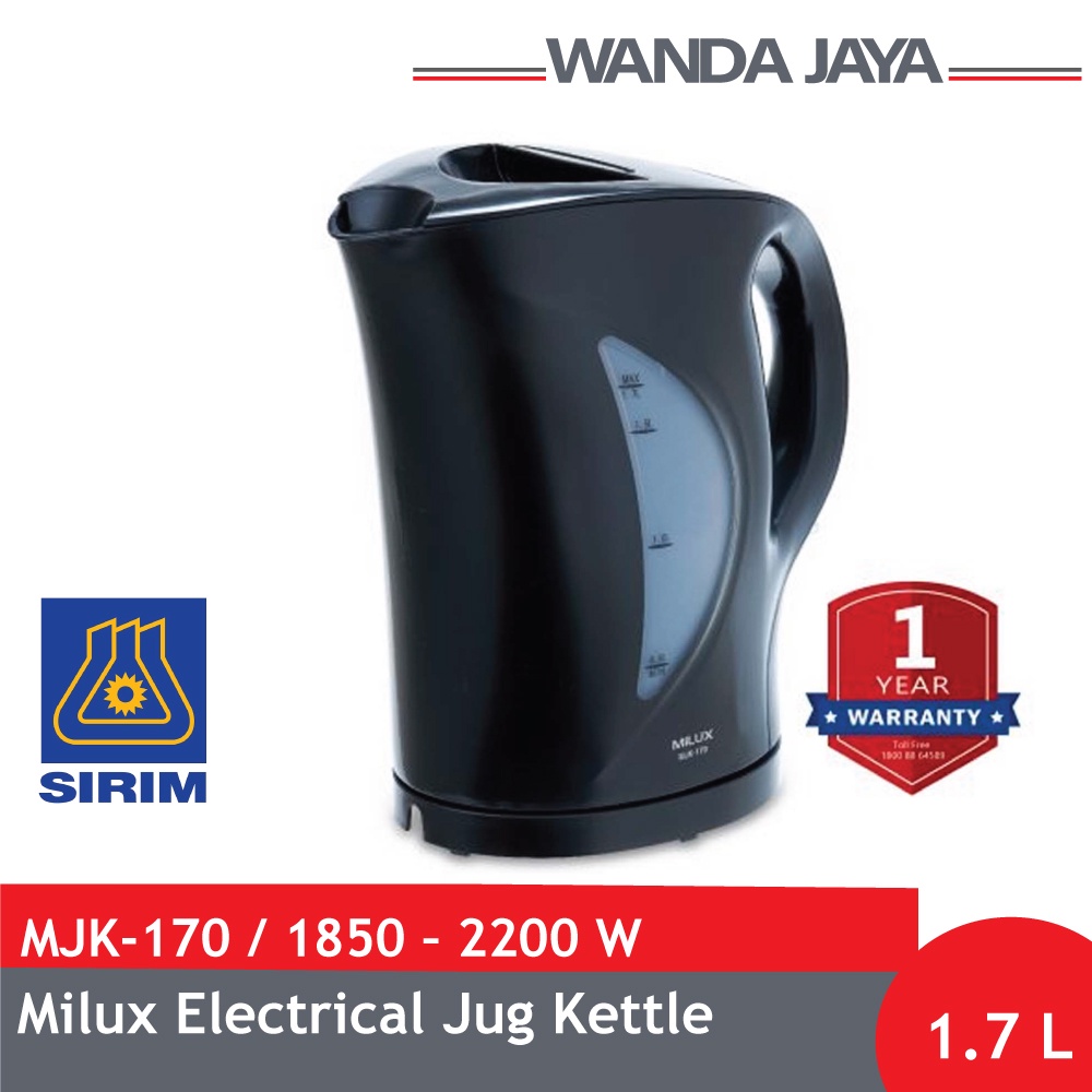 Milux Electric Jug Kettle (1.7 L) (MJK-170 Black) (MJK-180 Beige)