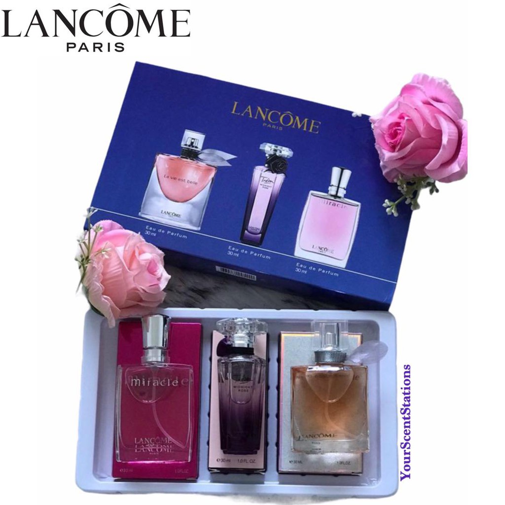 spons Weggelaten Kruik Lancome Perfume Gift Set Eau de Parfum 3 in 1 ( 30ML x 3 ) [ La Vie Est  Belle + Midnight Rose + Miracle ] | Shopee Malaysia