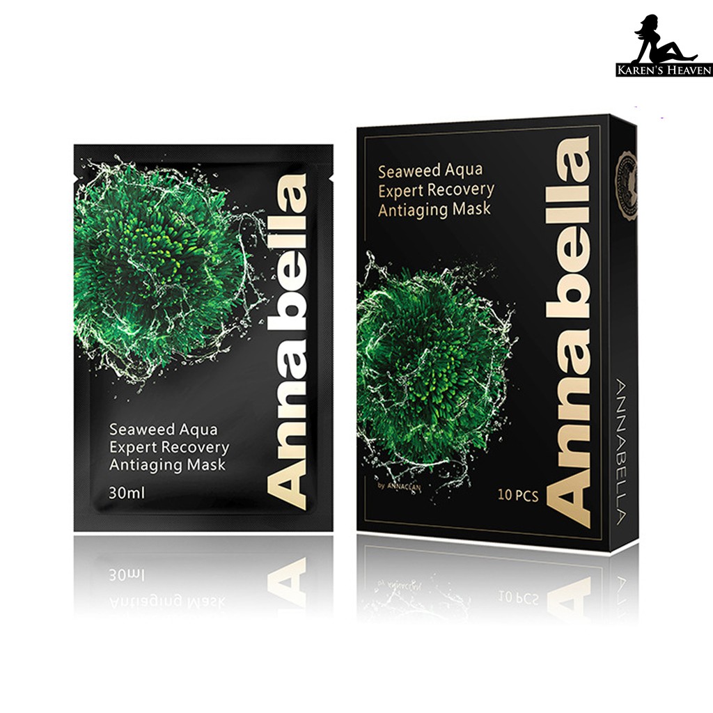 Ready Stock❤️Thailand ANABELLA Seaweed Aqua Anti-Aging Mask. Hyaluronic Acid Moisturizing Rejuvenating Facial Mask