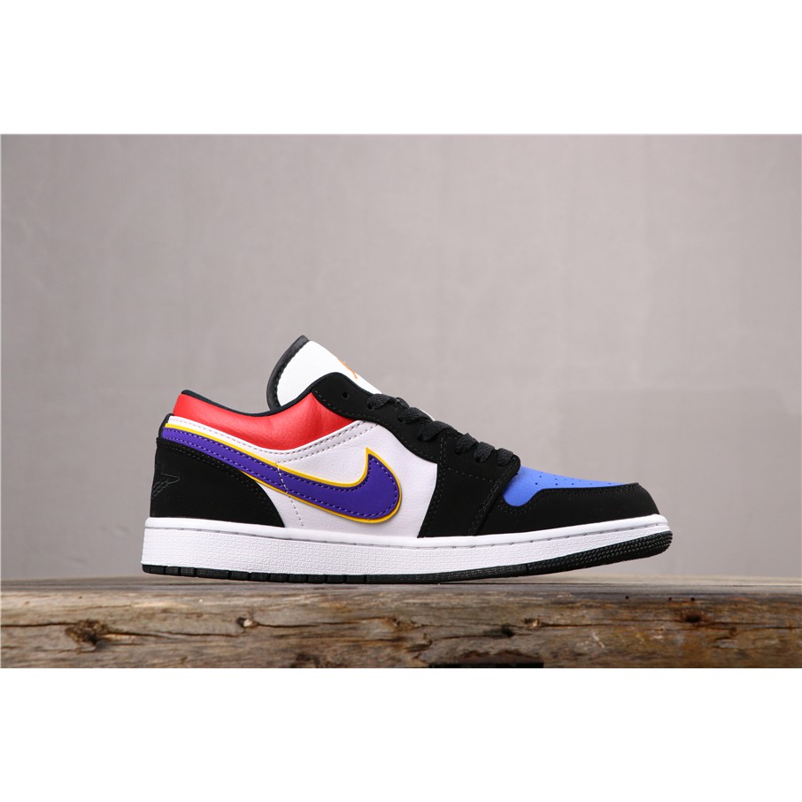 Air Jordan 1 Low Lakers Top 3 Black Court Purple University Gold Shopee Malaysia