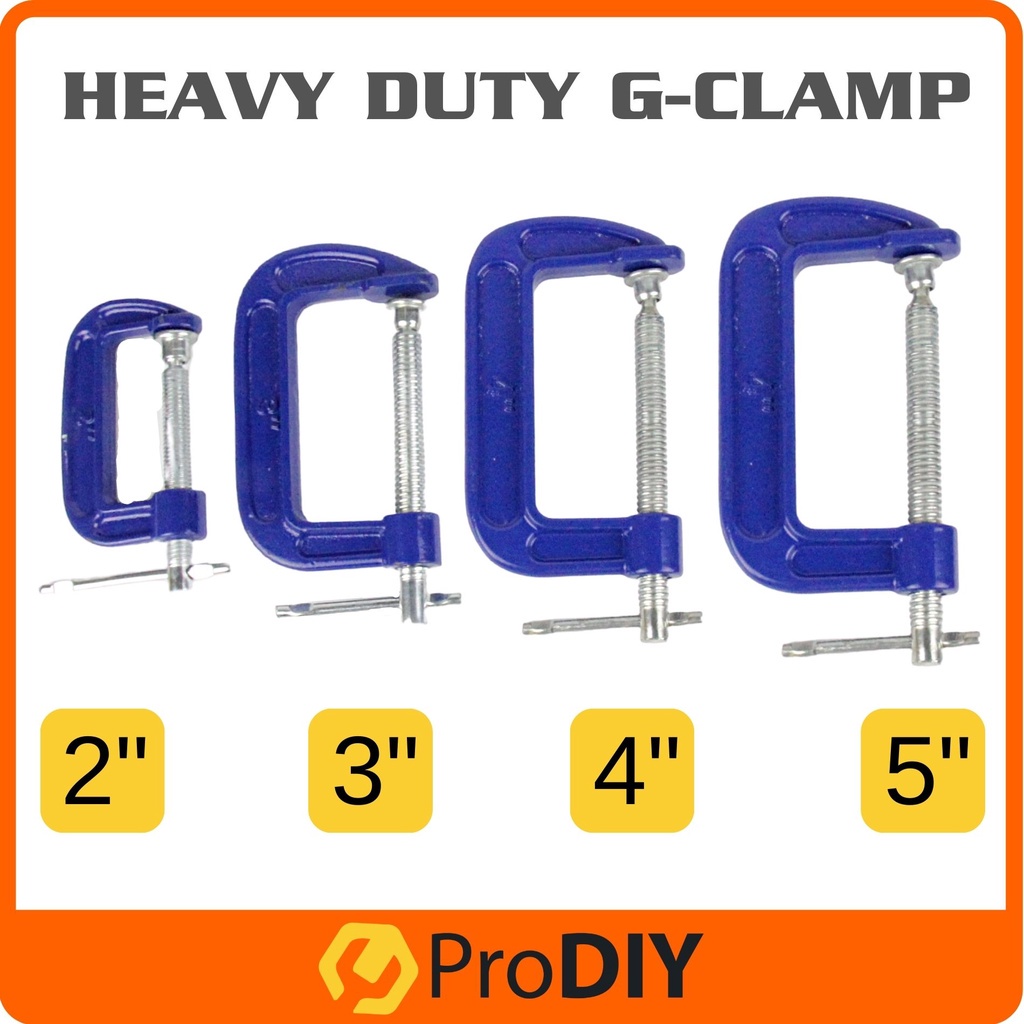 Heavy Duty G-Clamp For Woodwork Metalwork Construction G-Pengapit Apit ...