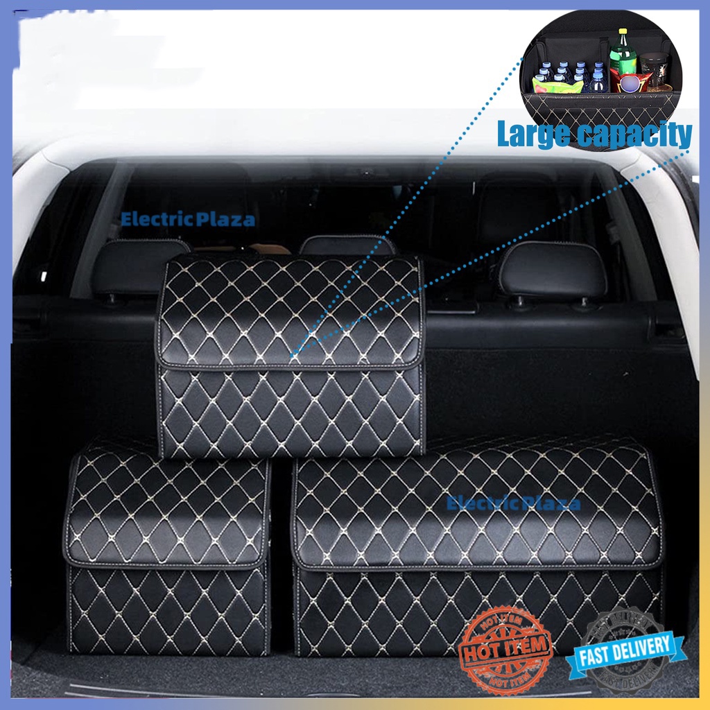 New Highgrade Leather Storage Box Folding Car Trunk Storage Box Car