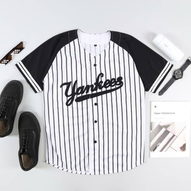 black yankees baseball jersey