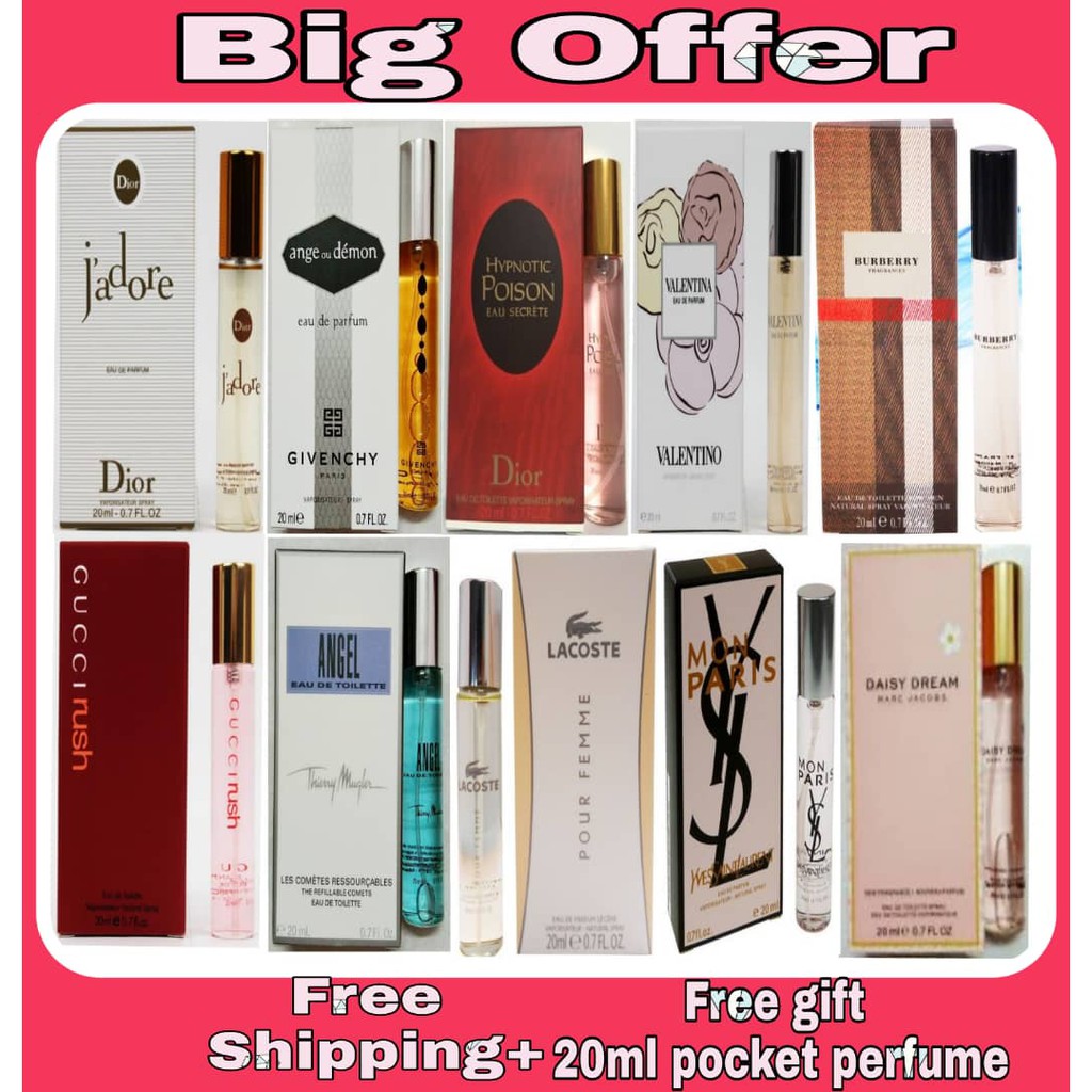 All Brand High quality 20ml perfume for her...(Free Shipping+Free 20ml
