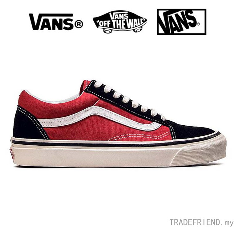 low cut red vans
