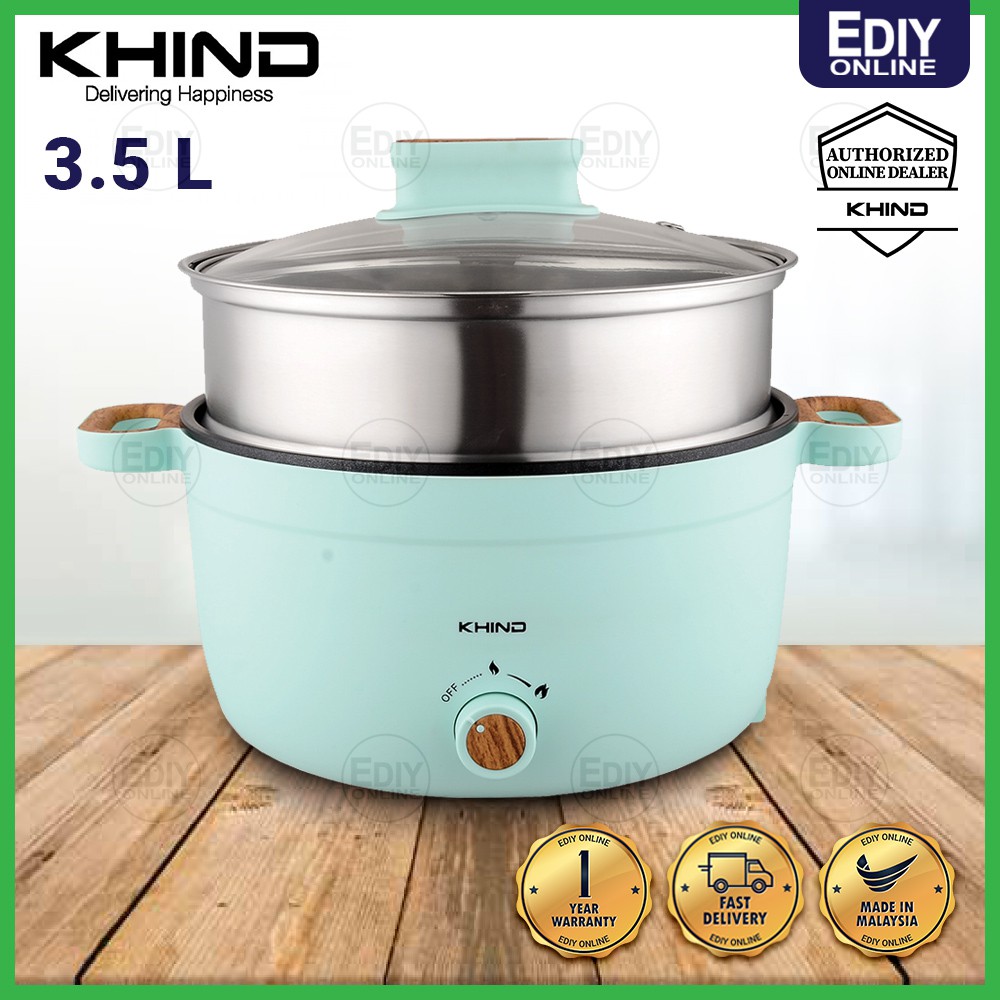 【NEW】 KHIND MCP-350S MCP350S MCP350 NON-STICK 3.5L MULTI COOKER STAINLESS STEEL POT STEAM TRAY Periuk Serbaguna 多功能锅