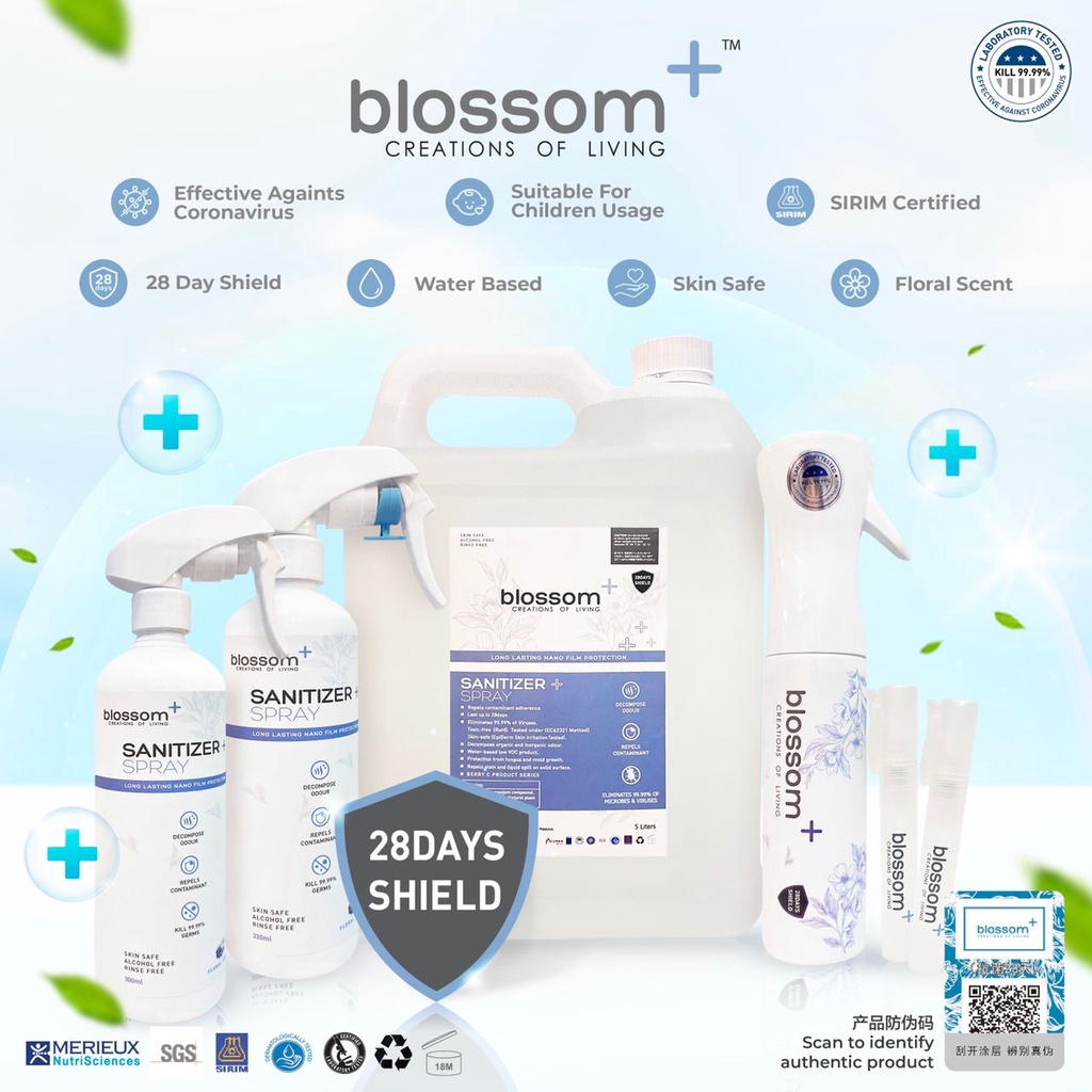 Blossom Sanitizer Spray Hand Sanitiser Blossom Sanitiser Hand Sanitizer Refill Hand Sanitizer Liquid 消毒水喷雾 消毒液无酒精