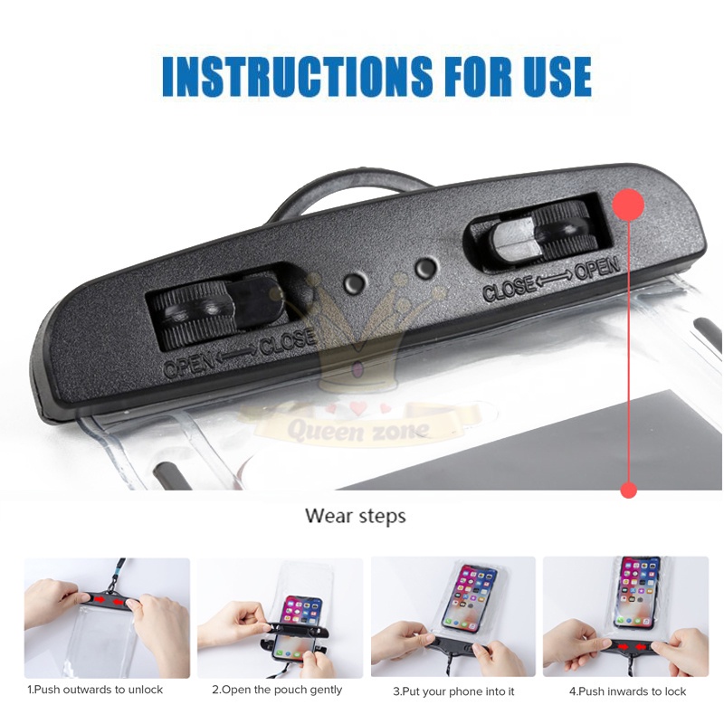 Accessory Outdoor Experience Adventure Ainna's Ready Stock 30M Underwater Phone Case: Universal PVC Waterproof Bag - Image 2