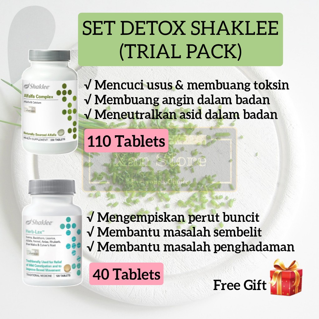 Buy Set Detox Shaklee Trial Set 100 Original Hq Free Gift Seetracker Malaysia