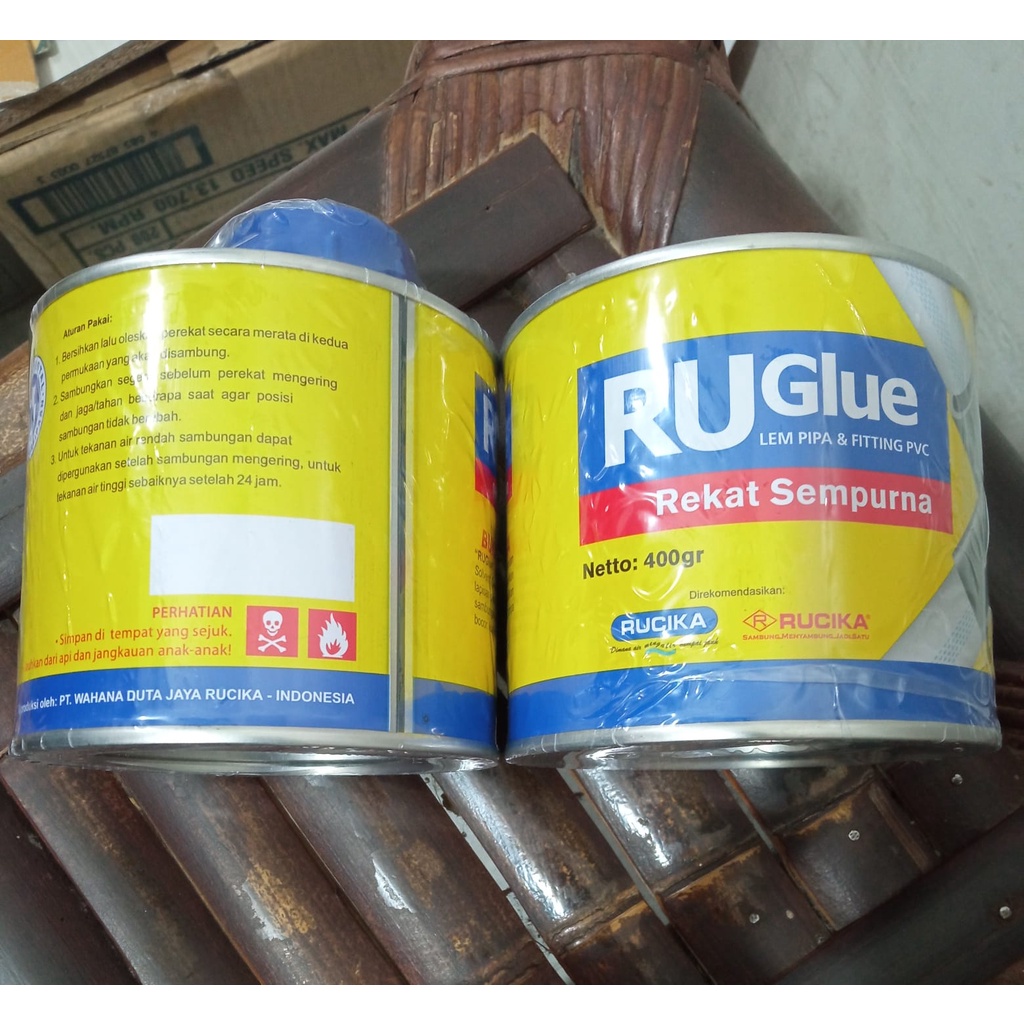 Ruglue PVC Pipe Glue 400gr Can Packaging Shopee Malaysia