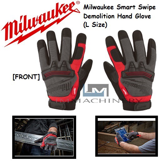 Milwaukee Smart Swipe Demolition Hand Glove (48-22-8732) L Size