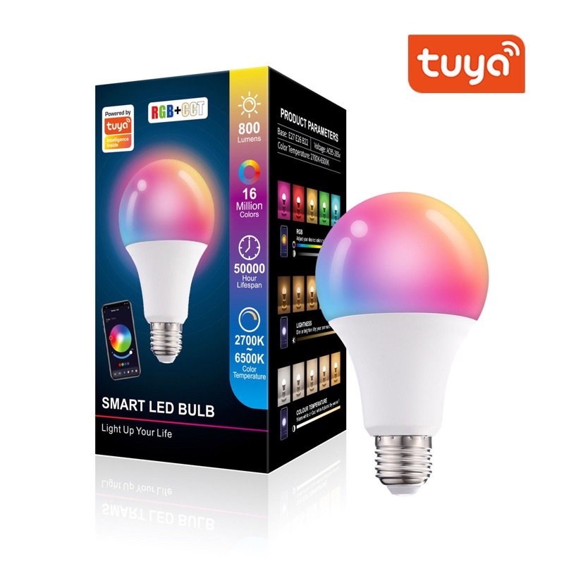 Smart Bluetooth Light Bulb E27 LED RGB Lamp Work with Home RGB+White Dimmable Timer Function Magic Bulb