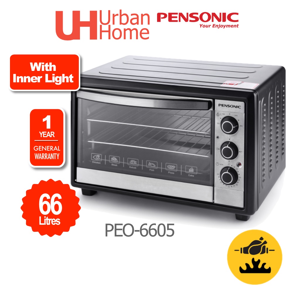 Pensonic Multi Function Electric Oven with Rotisseries Function (66L