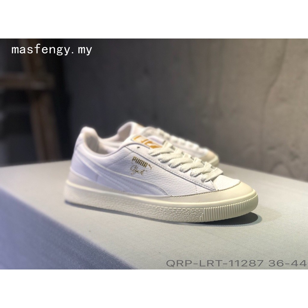 puma clyde rubber toe white
