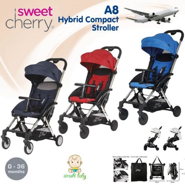 sweet cherry a8 hybrid compact stroller