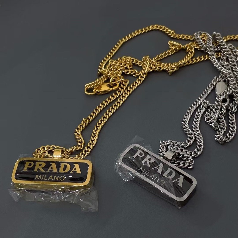 Pre Order 14 Days] Prada Milano Square Necklace | Shopee Malaysia