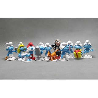 12pcs The Smurfs Smurfette Gargamel Action Figure Doll Toy Cake topper Play set 