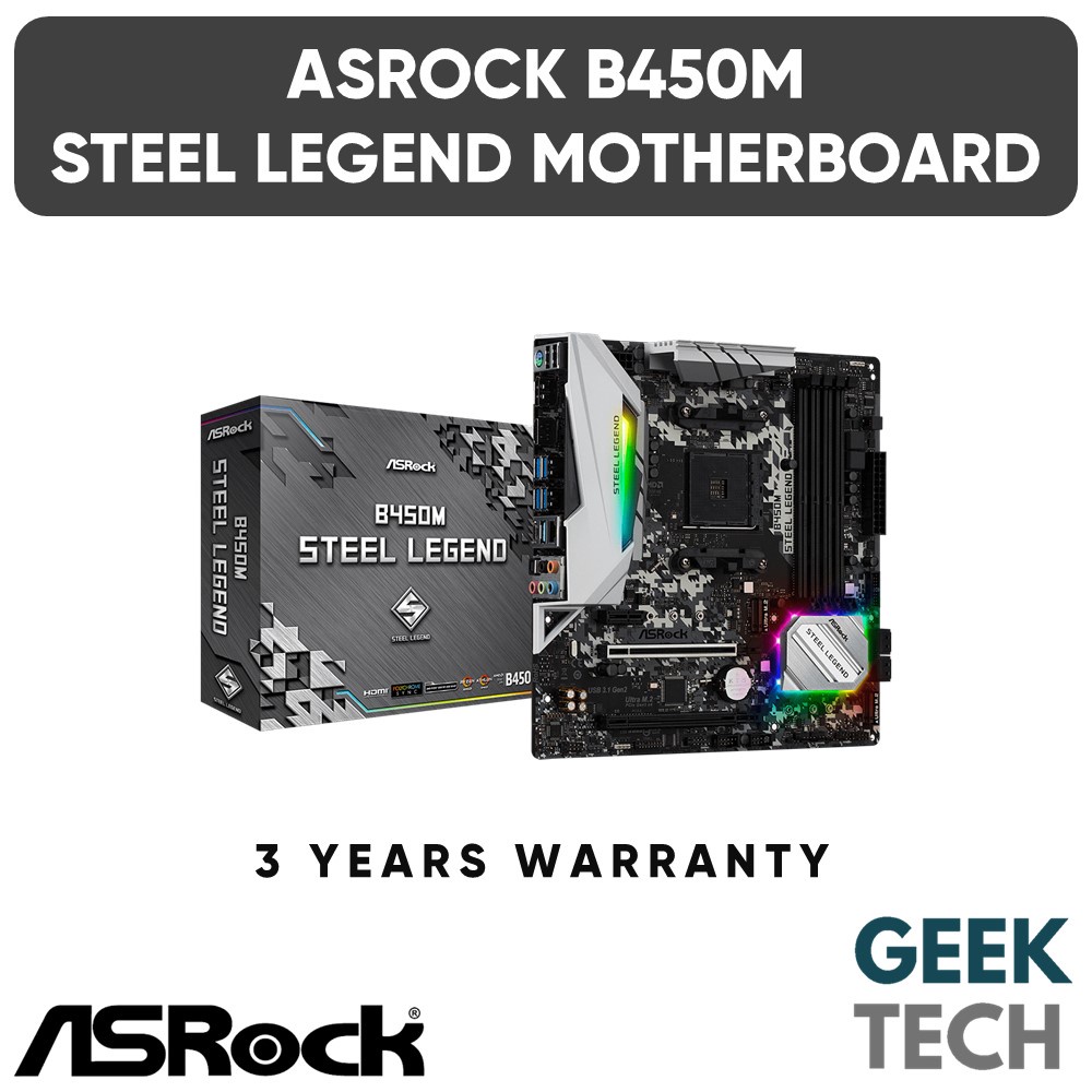 Asrock Steel B450m Steel Legend Ryzen 3700x Asrock Motherboard