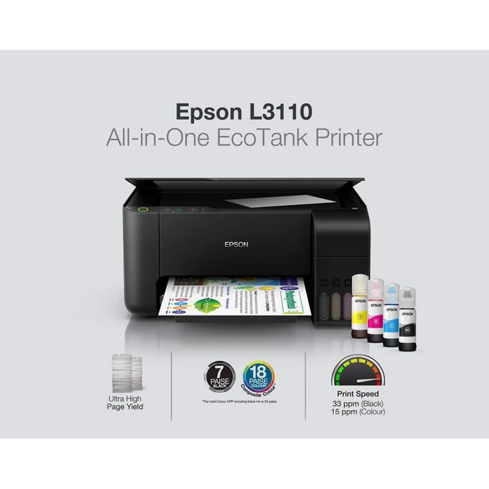 Epson 3110 L3110 L 3110 ECOTANK All-In-One Tank System Printer WITH ...