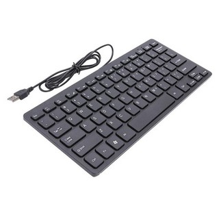 K1000 Ultra Thin Slim English Silent Waterproof USB MINI Keyboard for Windows Computer 78 Keys*Ready Stock*
