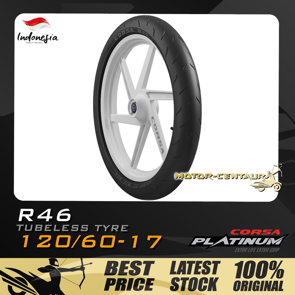 Tayar Corsa Platinum Tubeless Tyre R46 120 60 17 Shopee Malaysia