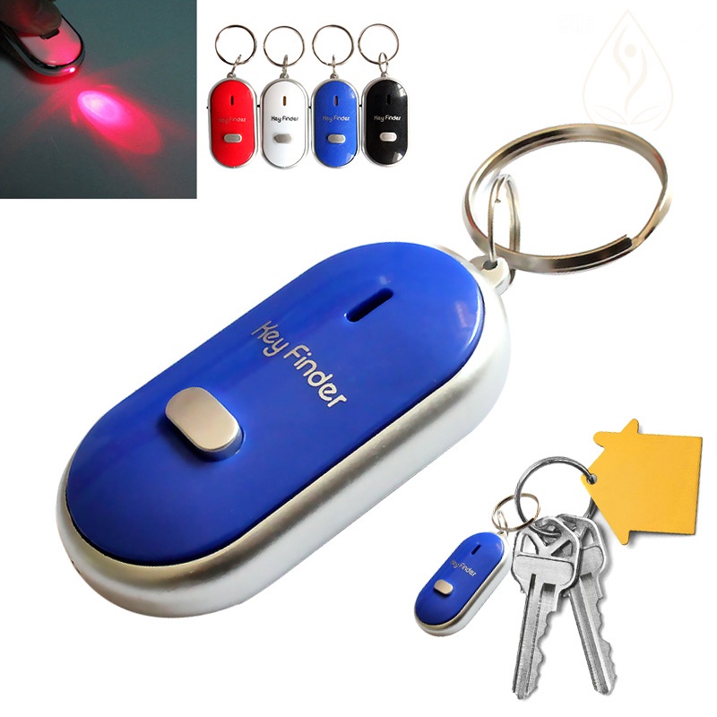 FAST| LED Key Finder Locator Find Lost Keys Chain Keychain Whistle Sound Control