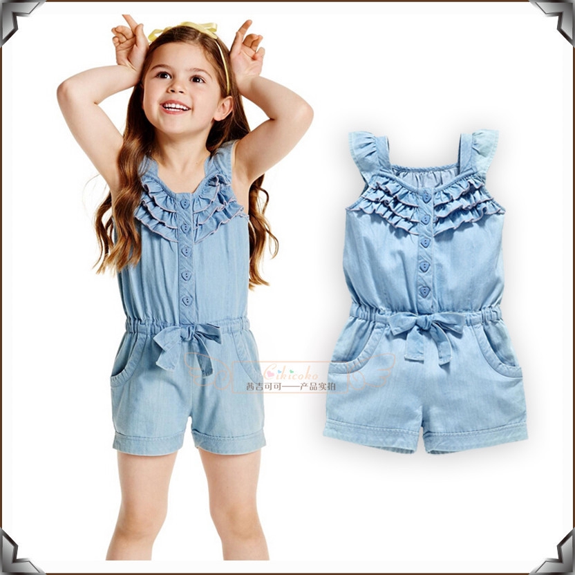 girls jean romper