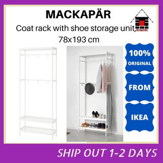 Mackapar Mackapar Coat Rack With Shoe Storage Unit 78x193cm Ikea 100 Genuine Shopee Malaysia